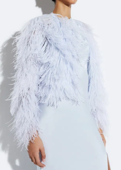 Shop Lapointe Feather Jacket In Cloud