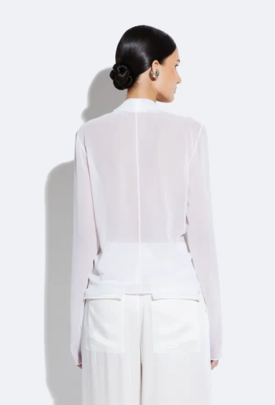 Lapointe Georgette Wrap Top In White