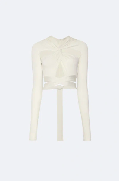Shop Lapointe Jersey Top In Cream