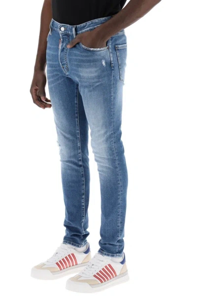 Shop Dsquared2 "medium Preppy Wash Cool Guy Jeans For In Blue