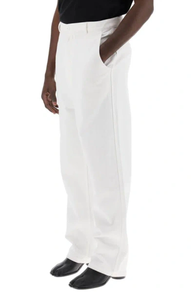 Shop Mm6 Maison Margiela Cotton Bull Pants In Eight Words In White