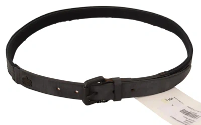 Ermanno Scervino Black Leather Logo Buckle Waist Women Belt In Black