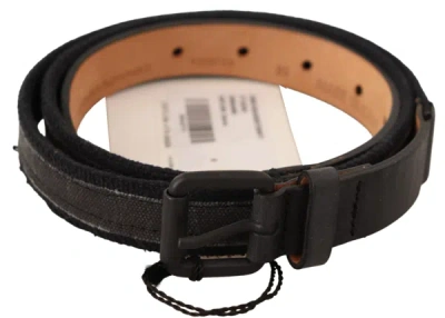 Ermanno Scervino Black Leather Logo Buckle Waist Women Belt In Black