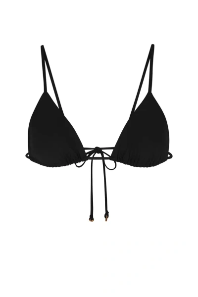Shop Anemos String Triangle Bikini Top In Black