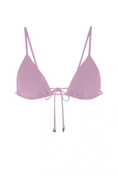 Shop Anemos String Triangle Bikini Top In Orchid