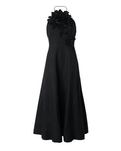 Shop Acler Toren Midi Dress In Black