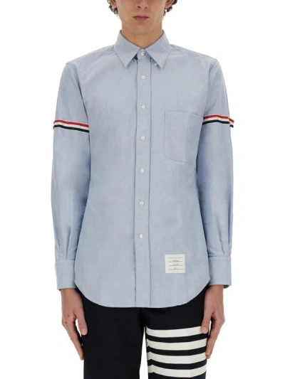 Shop Thom Browne Classic Shirt In Blue