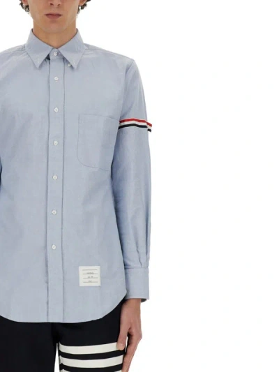 Shop Thom Browne Classic Shirt In Blue