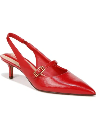 Shop Franco Sarto Khloe Womens Leather Pointed Toe Slingback Heels In Multi