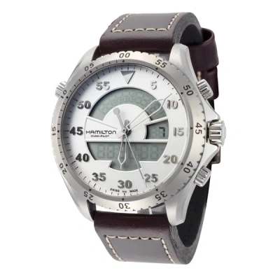 Shop Hamilton Men's Khaki Aviation 40mm Quartz Watch In Silver