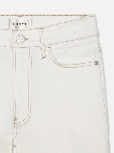 Shop Frame Le Palazzo Crop Wide Leg Jeans Au Natural Clean Denim In White