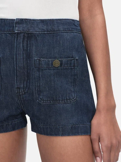 Shop Frame Patch Pocket Trouser Shorts Cleopatra Denim