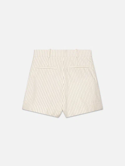 Shop Frame Pleated Wide Cuff Shorts In Multi