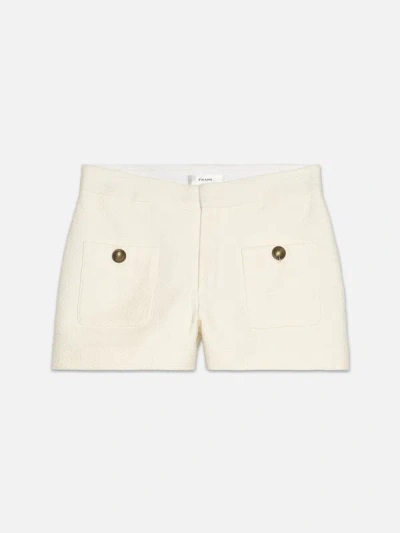 Shop Frame Patch Pocket Trouser Shorts In White