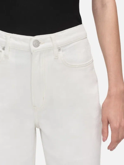 Shop Frame The Extreme Flare Ankle Jeans In White