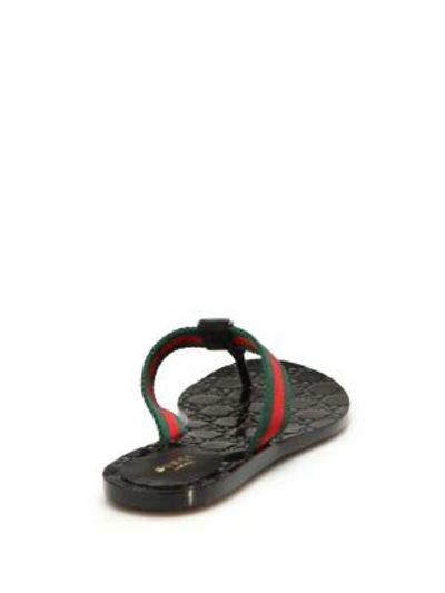 Shop Gucci Gg Thong Flats In Brown Multi