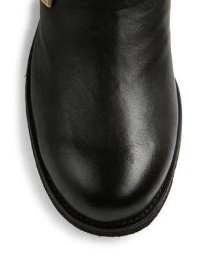 Shop Jimmy Choo Leather & Rabbit Fur Mid-calf Boots In Black
