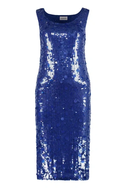 Shop P.a.r.o.s.h . Sequin Dress In Blue