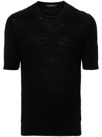 Shop Tagliatore 0205 T-shirts And Polos In Black