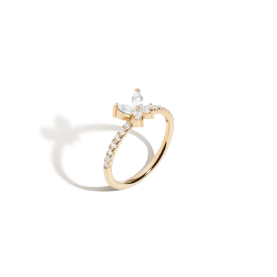 Shop Aurate New York White Sapphire Butterfly Ring