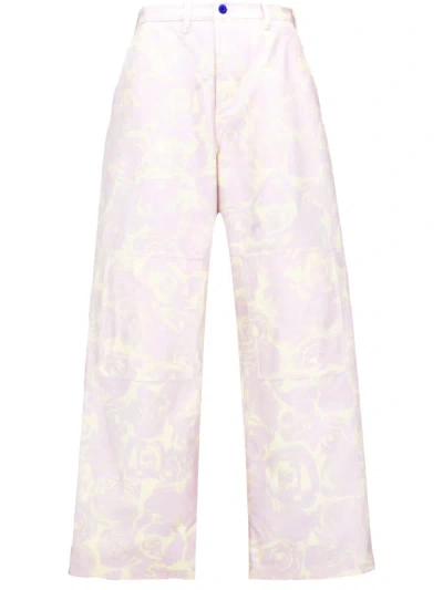 Shop Burberry Trousers In Cameo Ip Patern