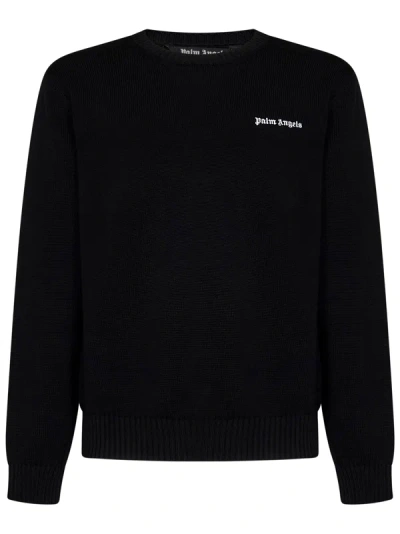 Shop Palm Angels Classic Logo Sweater In Nero