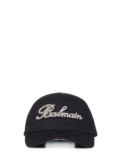 Shop Balmain Paris Hat In Nero