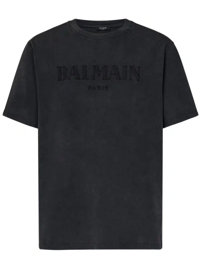 Shop Balmain Paris T-shirt In Grigio