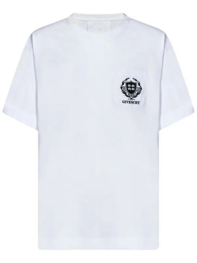 Shop Givenchy Crest T-shirt In Bianco