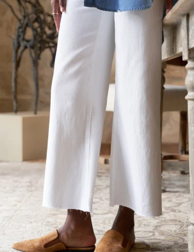 Frank & Eileen Galway Gaucho Denim Jeans In White In White