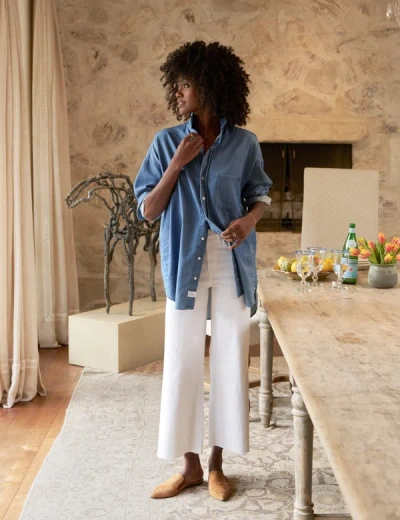 Frank & Eileen Galway Gaucho Denim Jeans In White In White