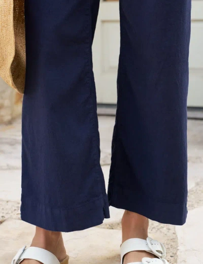 Frank & Eileen Wexford Wide Leg Pants In Navy