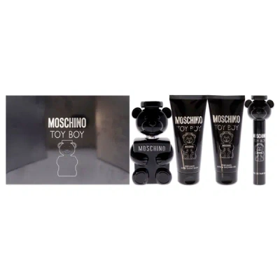 Shop Moschino For Men - 4 Pc Gift Set - 3.4 oz Edp Spray, 0.3 oz Edp Spray, 3.4 oz After Shave Balm, 3.4 oz Bath A
