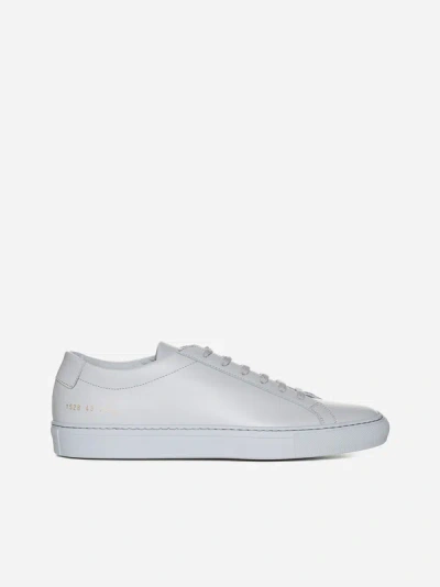 Shop Common Projects Original Achilles Low-top Leather Sneakers In Grey