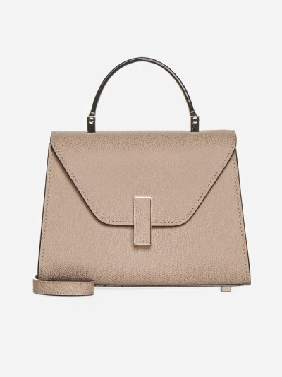 Shop Valextra Iside Micro Leather Bag In Beige Cachemire