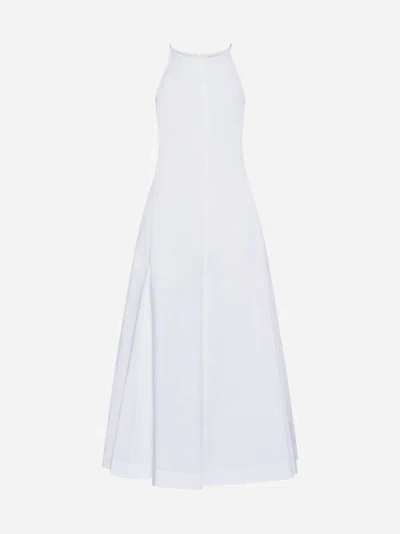 Shop Sportmax Cactus Cotton Maxi Dress In White