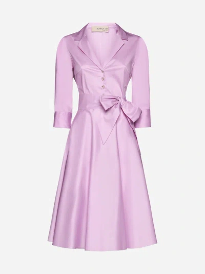 Shop Blanca Vita Allamanda Cotton-blend Dress In Barbie