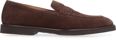 Shop Doucal's Suede Loafers In Brown
