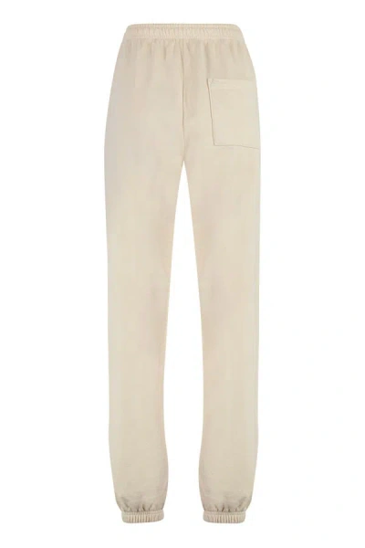 Shop Sporty And Rich Sporty & Rich Cotton Track-pants In Beige