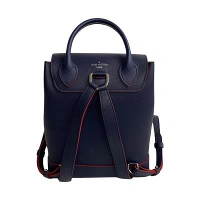 Pre-owned Louis Vuitton Lockme Navy Leather Backpack Bag ()