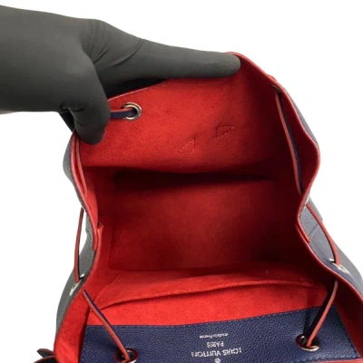 Pre-owned Louis Vuitton Lockme Navy Leather Backpack Bag ()