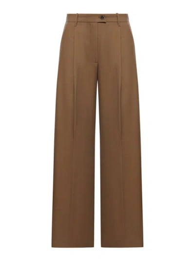 Shop Nine In The Morning Alice Wool Trousers In Brown