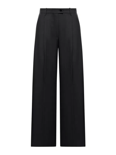 Shop Nine In The Morning Alice Wool Trousers In Black