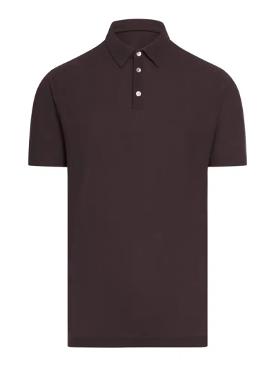 Shop Zanone Polo In Brown