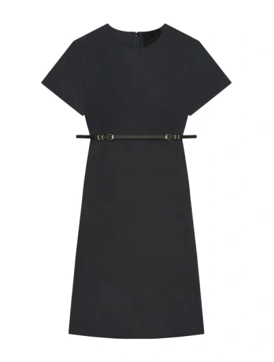 Shop Givenchy Voyou Dress In Cotton Taffeta In Black