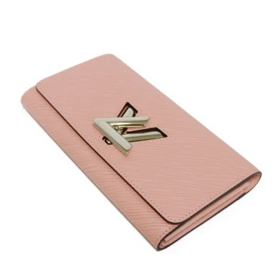 Pre-owned Louis Vuitton Tweedy Pink Leather Wallet  ()