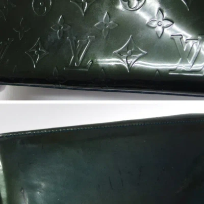 Pre-owned Louis Vuitton Wilshire Green Patent Leather Shoulder Bag ()