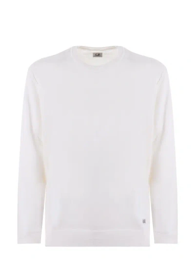 Shop C.p. Company Sweaters White In Bianco