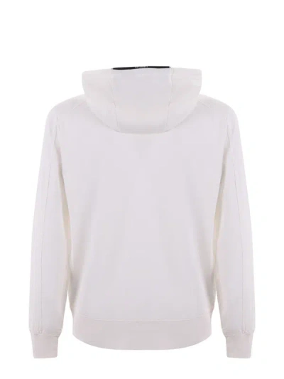 Shop C.p. Company Sweaters In Bianco Latte