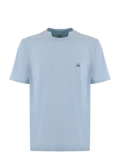 Shop C.p. Company T-shirts And Polos Light Blue In Celeste